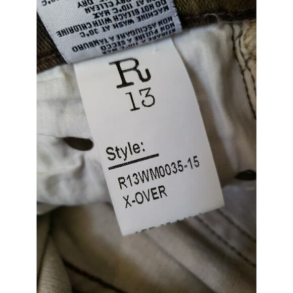 R13 Camouflage Women Jeans - Picture 7 of 10